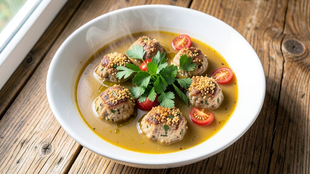 Albondigas Soup Recipe With Ground Turkey: Warm Spiced Meatballs in Tomato-Basil Broth