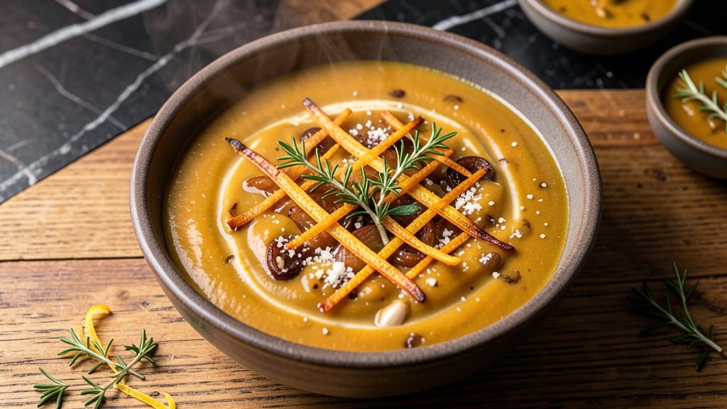 Austrian Pumpkin Soup Recipe: Nutmeg-Kissed Velouté With Crispy Bread Crowns