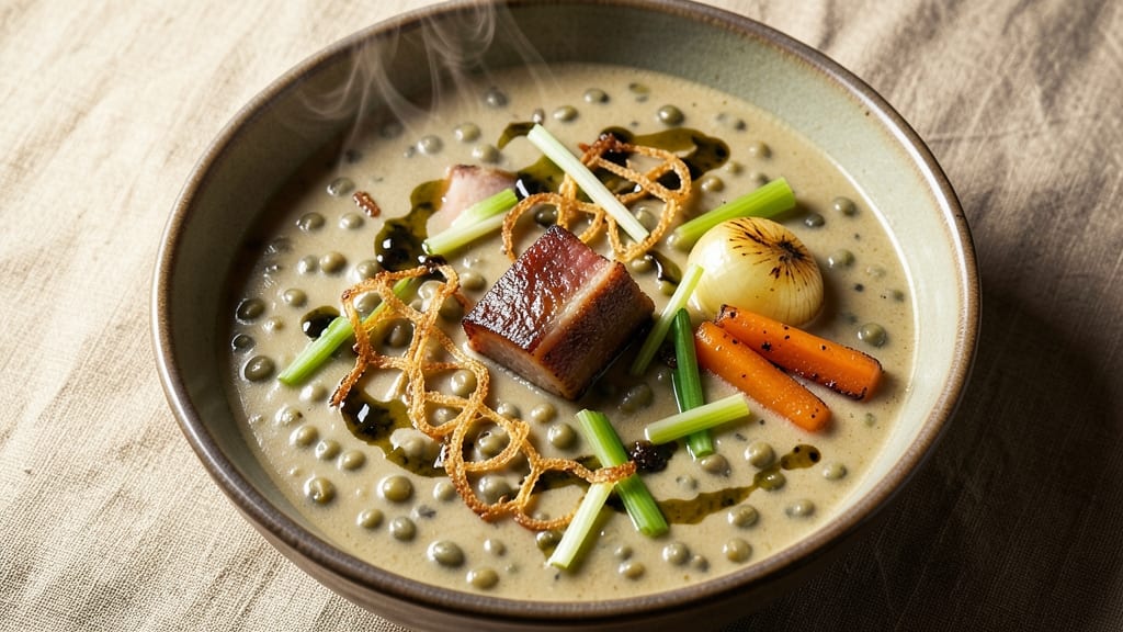 5-Star Split Pea and Ham Soup Recipe: Smoky-Sweet Simmer With Crisp Celery Crowns