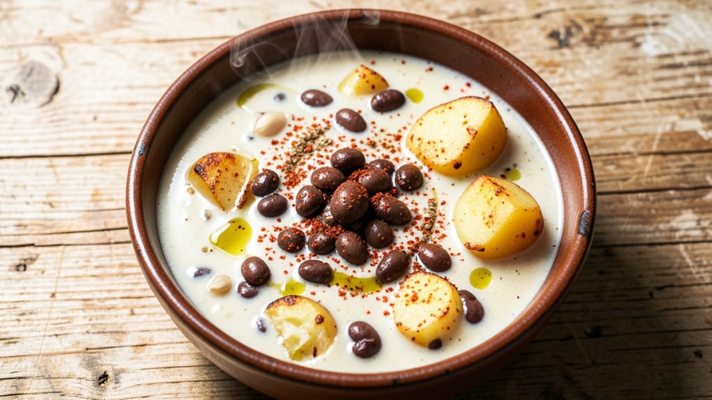 Black Bean and Potato Soup Recipe: Hearty Spiced Simmer With Crispy Topping