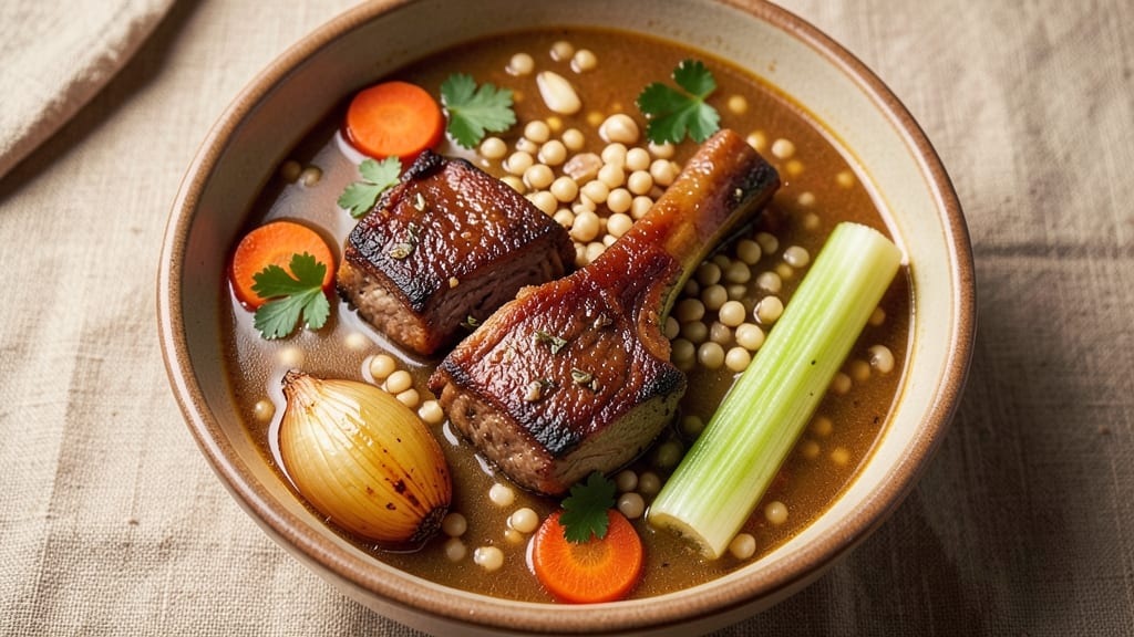Beef Shank Barley Soup Recipe: Deep-Rich Broth With Meat That Falls Apart