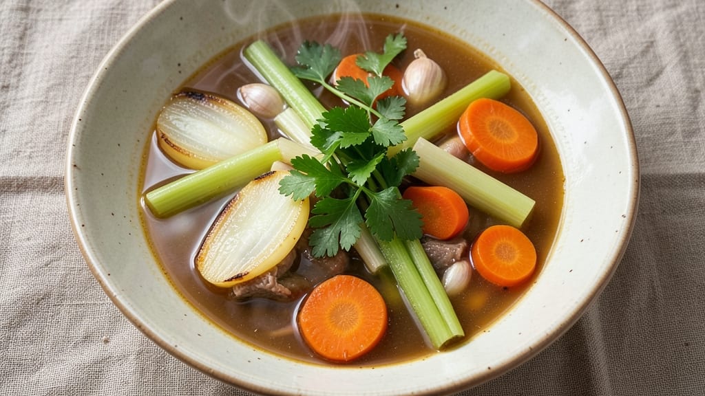 Beef Bone Broth Vegetable Soup Recipe: Umami-Rich Depth With Silky Carrot Ribbons