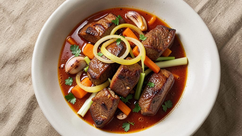 Beef Tips and Vegetable Soup Recipe: Hearty One-Pot with Caramelized Meat Bites