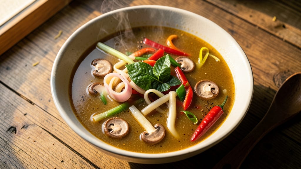 Authentic Vegetarian Tom Yum Soup Recipe: Zesty-Lemon Balance With Fresh Herbs