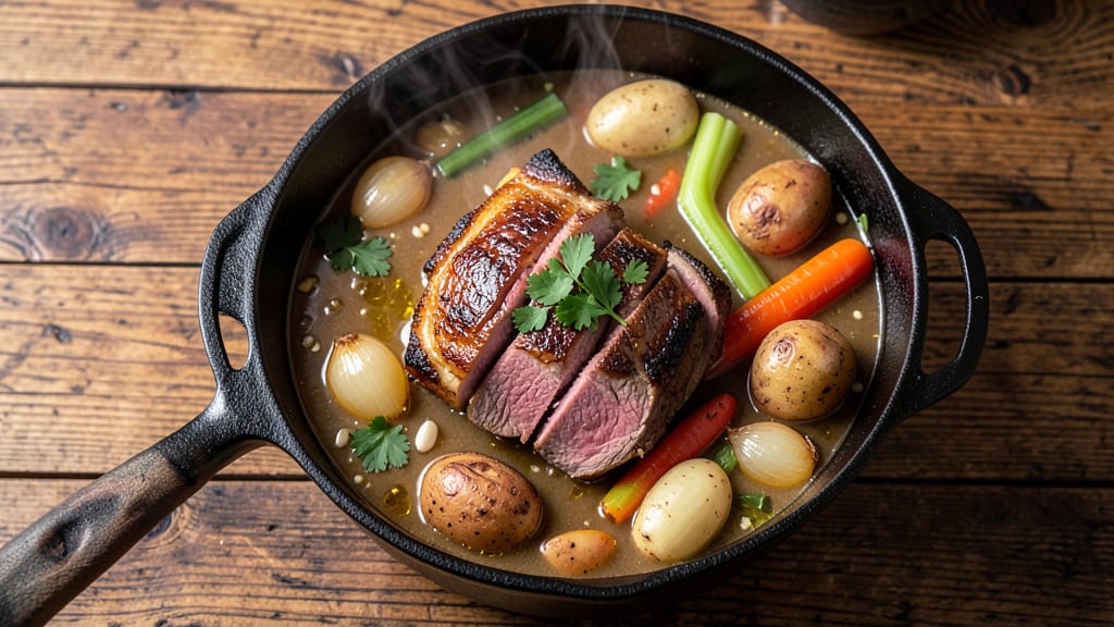 Beef Barkey Soup Recipe: Hearty Winter Stew With Celery Crown Crunch