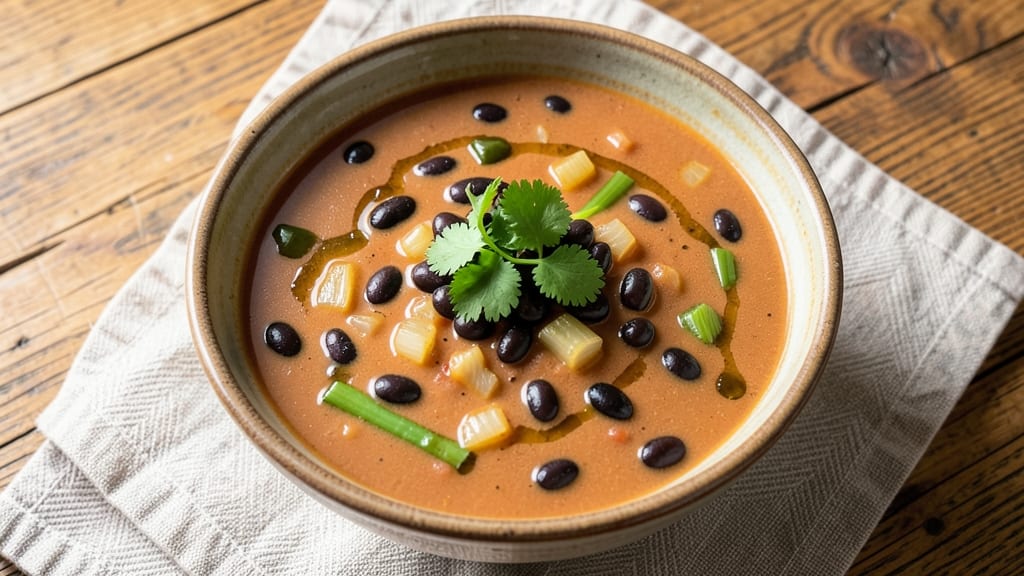 Black Bean Soup Recipe With Rotel Tomatoes: Smoky Chipotle Heat and Celery Crown Crunch