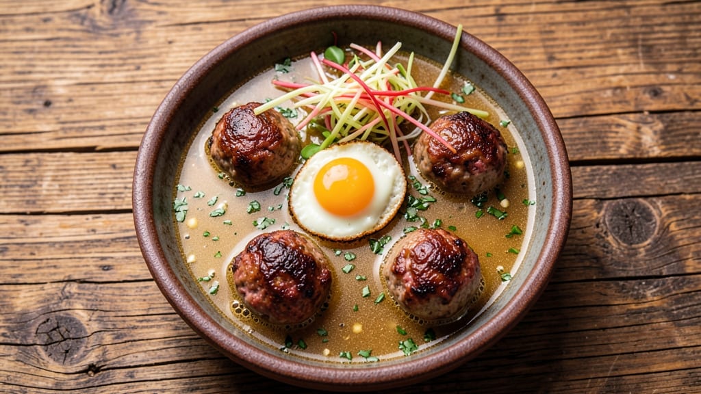 Ball Soup Recipe: Hearty Meatballs and Celery Crown Crunch