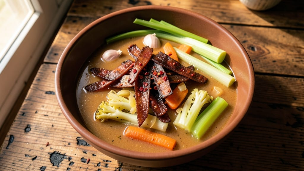 Biltong Soup Recipe: Smoky-Spiced Beef and Celery Crown Crunch