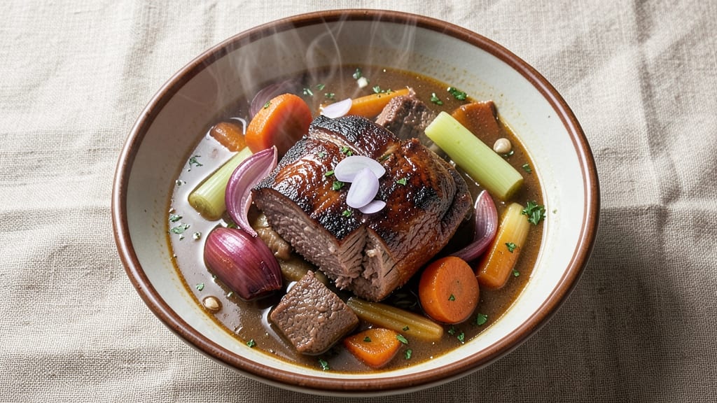 Beef Stew and Onion Soup Recipe: Slow-Simmered Richness With Meat and Vegetable Fusion