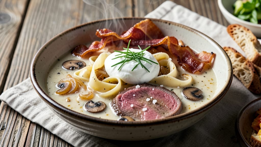 Bacon Mushroom Swiss Cheeseburger Soup Recipe: Ultimate Umami-Packed One-Pot Meal