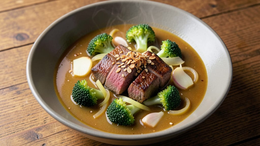 Beef House Broccoli Soup Recipe: Umami-Packed Broth With Celery Crown Crunch