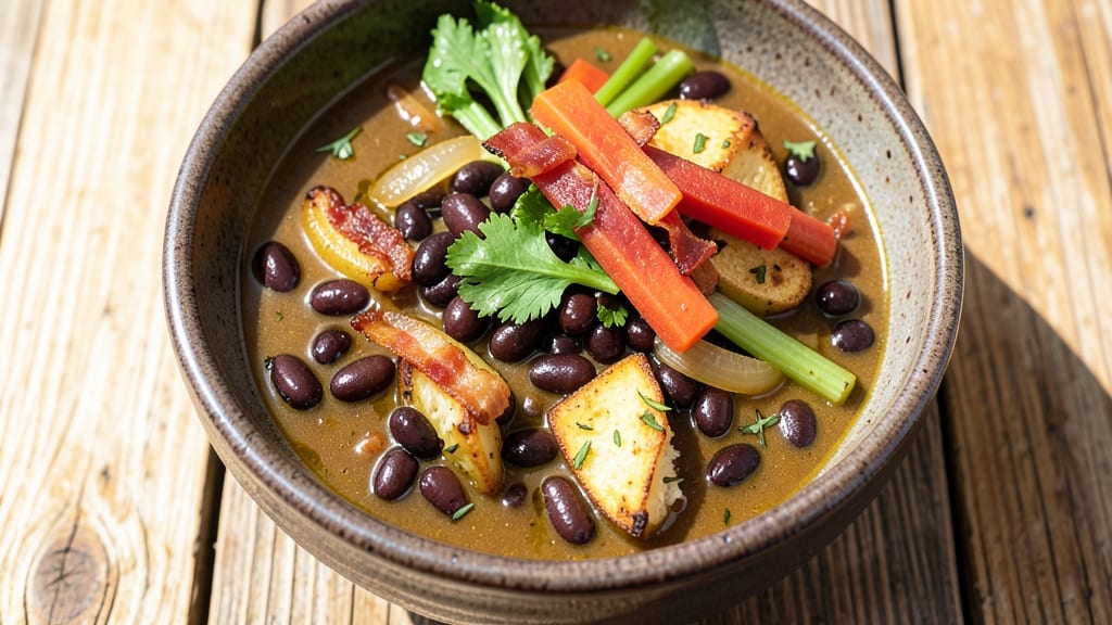 Amish Bean Soup Recipe: Homestyle Thickened With Bacon and Celery Crowns
