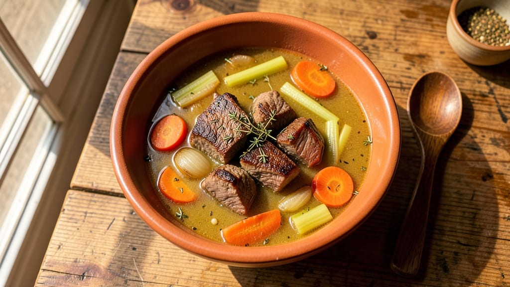 Beef Soup Recipe Ina Garten: Herb-Infused Velouté With Tender Beef Chunks