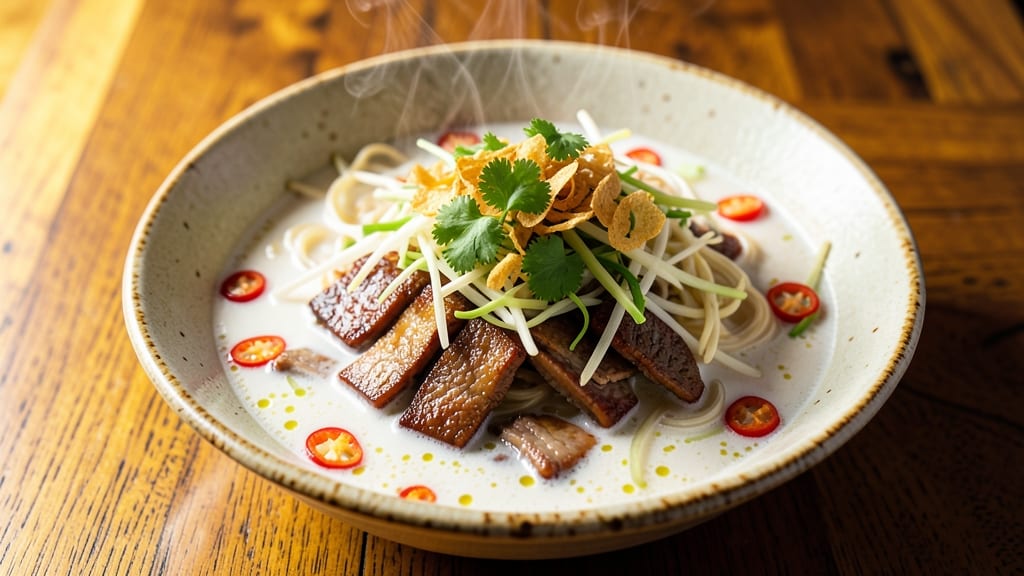 Authentic Thai Boat Noodle Soup Recipe: Crispy Rice Noodles and Herbal Broth Harmony
