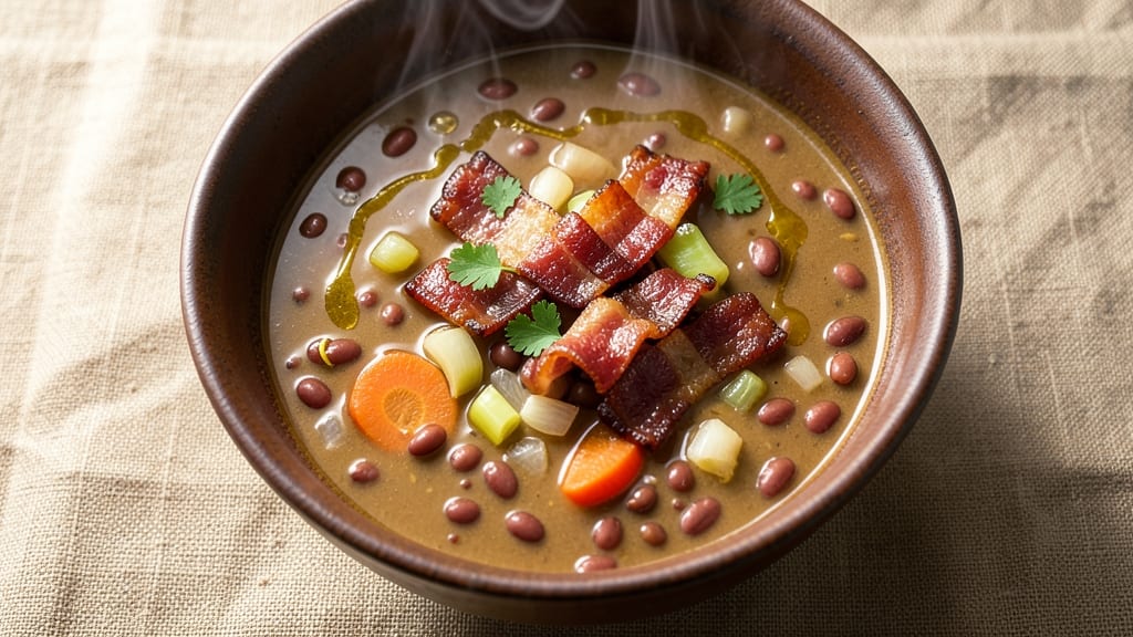Bacon Red Lentil Soup Recipe: Smoky Spice and Crunchy Celery Crown Fusion
