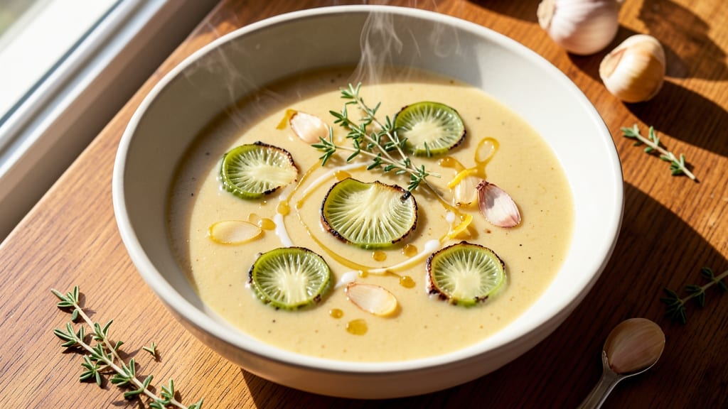 Artichoke Soup Recipe Vegan: Silky Smooth Herb Velout With Crunchy Celery Topping