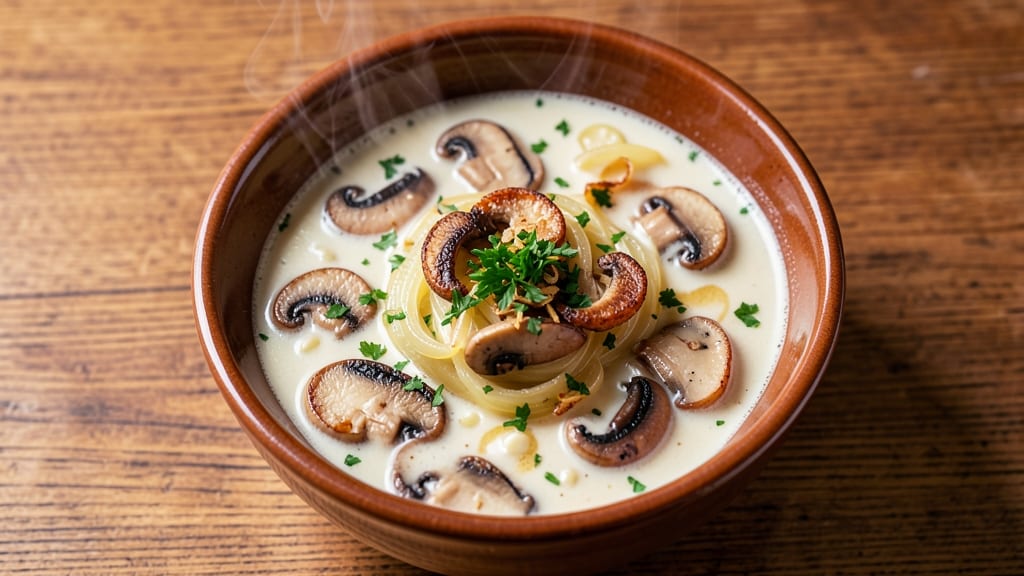 Bavarian Mushroom Soup Recipe: Earthy Umami Depth With Crispy Bread Crowns