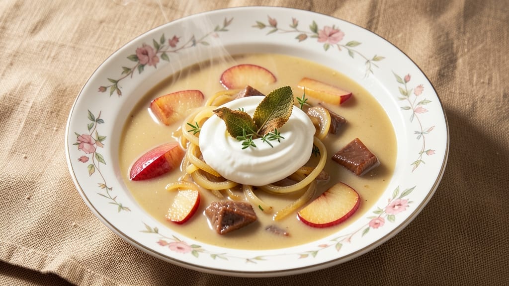 Apple Brie Soup Recipe: Caramelized Onions and Melty Cheese Harmony