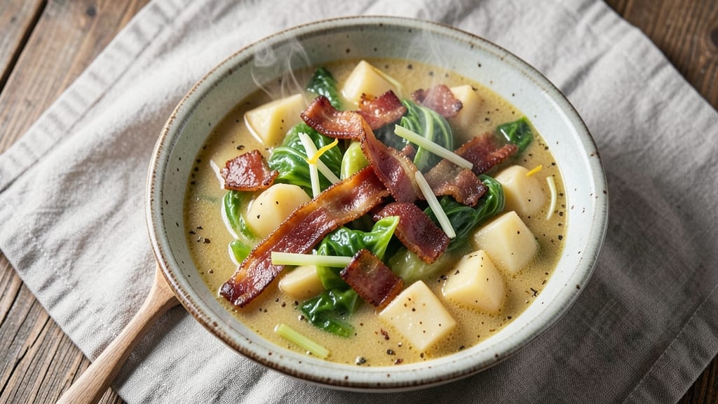 Bacon Cabbage and Potato Soup Recipe: Smoky Bacon Crunch Meets Hearty Simmered Comfort